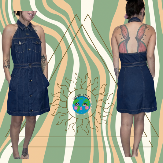 Denim Halter Dress